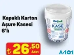 KAPAKLI KARTON AŞURE KASESİ 6'LI KAPAKLI KARTON AŞURE KASESİ 6'LI